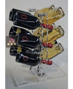 Free Standing display in Plexiglass for 12 champagne bottles SOBRIO