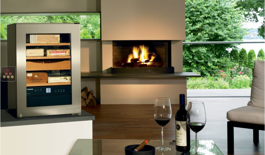 Cigar Humidor with temperature and humidity control.
