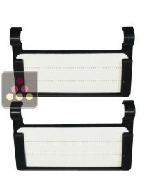 Set of 2 Clip-on Shelf Labels in chrome steel LIEBHERR