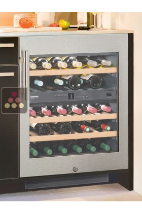 Wine cabinet for the storage and service of wine with 2 temperatures - can be fitted

