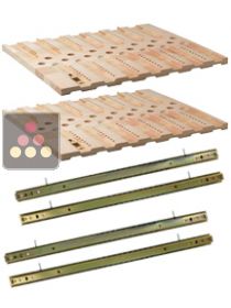 Set of 2 Sliding shelves Collector reversible - bordeaux / burgundy AVINTAGE