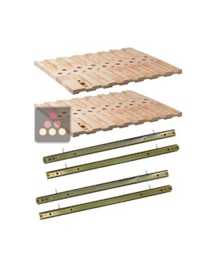 Set of 2 Sliding shelves Collector reversible - bordeaux / burgundy AVINTAGE