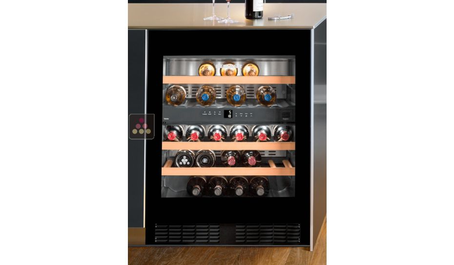 Dual temperature wine cabinet for storage and service - can be fitted