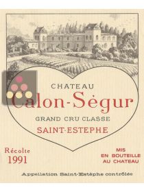 Red Wine Calon Ségur - Saint Estèphe 3° Cru Classé A - 1996 0.75 L Sélection Vin