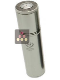 Silver round aluminium cigar tubes for 3 to 4 cigars Ma Cave à Cigares