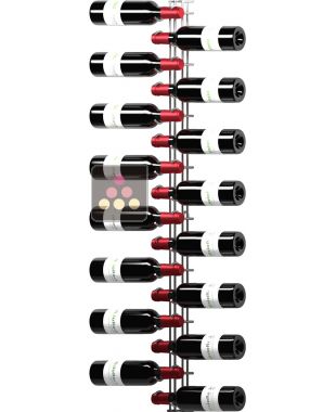 Horizontal wall rack for 16 x 75cl bottles VISIORACK