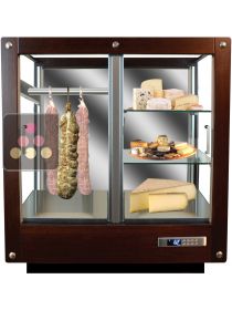 3-sided refrigerated display cabinet for storage or service of cheese and cold meat CALICE