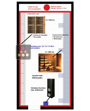 Insulation, finishing and cellar fittings. Supply of storage furniture. Customer's air conditioning installation. Ma Cave à Vin