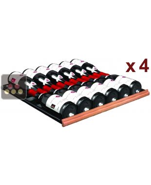 Set of 4 metallic sliding shelves for 12 bottles - Prestige Range TRANSTHERM