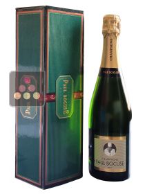 Bottle of Champagne in a green case Paul Bocuse  PAUL BOCUSE