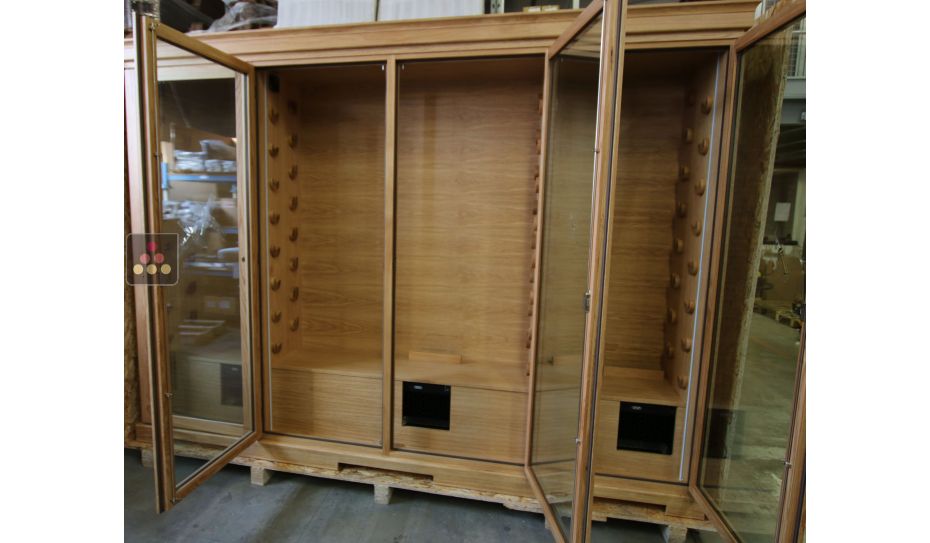 Monobloc air conditionner 1 temperature for wine cabinet 680W - Down evacuation - Cooling and humidifying