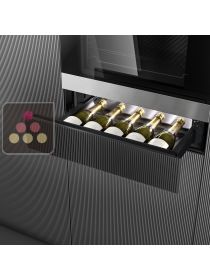 Built-in wine service cabinet with drawer - Customizable front DOMETIC