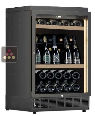 Built-in single temperature wine cabinet for wine storage or service - Mixed shelves CALICE