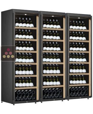 Combination of 3 Single temperature wine service or storage cabinets CALICE