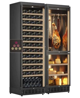 Combined built-in multi-temperature wine cabinet, cheese & cold meat cabinet CALICE