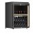 Single temperature wine cabinet for wine storage or service with a sliding shelf for standing bottles
