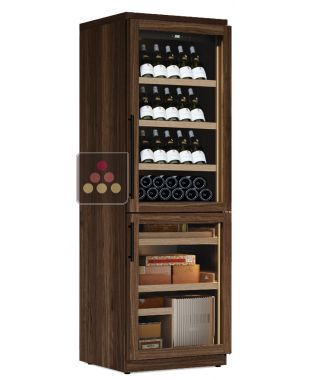 Free standing combination of a single temperature wine cabinet and cigar humidor
 CALICE