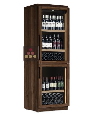 Freestanding dual temperature wine service cabinet - Standing bottles CALICE