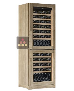 Dual temperature wine cabinet for service or storage - Sliding shelves CALICE
