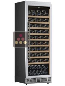 Single temperature built-in wine cabinet for storage or service - Stainless steel front - Sliding shelves CALICE