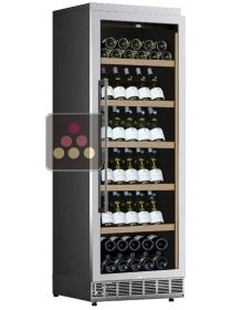 Single temperature built in wine cabinet for storage or service - Stainless steel front - Inclined bottles CALICE