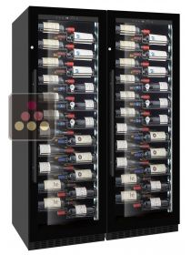 Combination of 2 Single temperature wine service or storage cabinets LE CHAI
