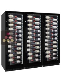 Combination of 3 Single temperature wine service or storage cabinets LE CHAI