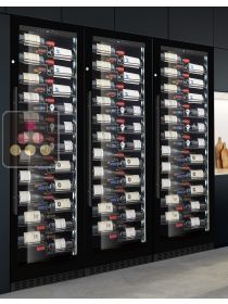 Built-in combination of 3 Single temperature wine service or storage cabinets LE CHAI