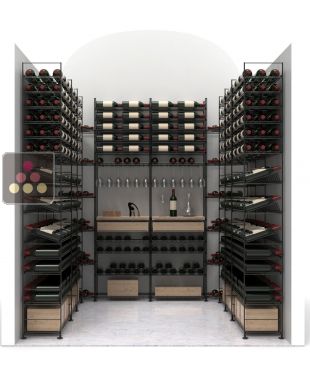 Storage for 938  in-cellar bottles - Customized production - Essential System ARCHITECTURE INTERIEURE DU VIN