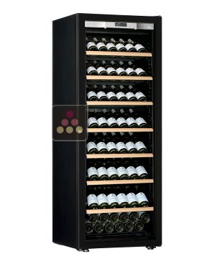 Single temperature wine ageing or service cabinet - Full Glass door - Inclined bottles TRANSTHERM