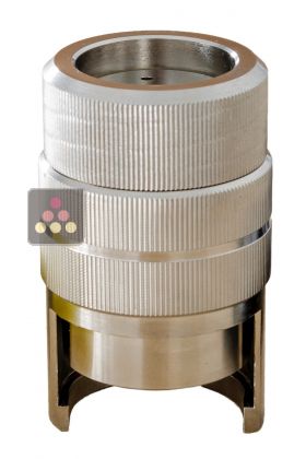 Metal head for sparkling wine