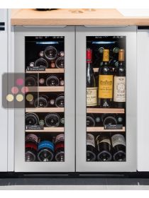 Dual temperature built-in wine cabinet for service AVINTAGE