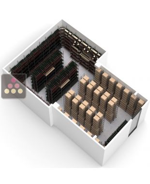 Arrangement of 12800 bottles cellars - Specific manufacturing - Essentiel System Ma Cave à Vin