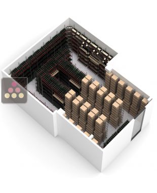 Arrangement of 13790 bottles cellars - Specific manufacturing - Essentiel System - H=245cm Ma Cave à Vin