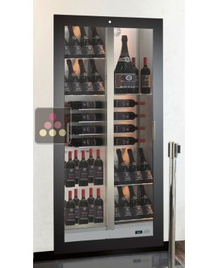 Built-in multi-temperature wine display cabinet - Mixed shelves - 36cm deep CALICE DESIGN