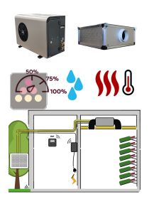 Air conditioner for wine cellar 2200W - Ductable evaporator - Cooling, Heating and Humidifying FRIAX
