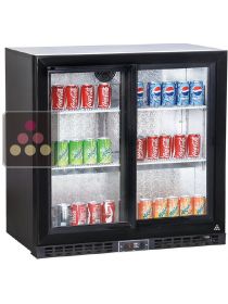 Built-in display fridge for installation under counter - 2 sliding doors FRIGELUX