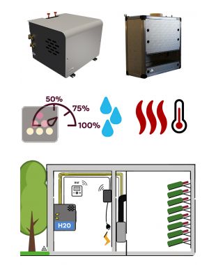 Air conditioner for wine cellar - Ductable vertical evaporator - 1130W - Water condensation - Cooling, Heating and Humidifying FRIAX