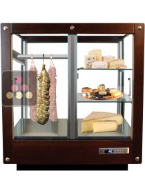 4-sided refrigerated display cabinet for storage or service of cheese and cold meat CALICE