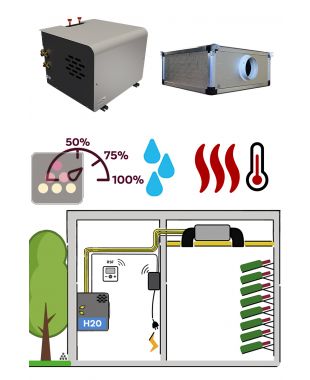 Air conditioner for wine cellar - Ductable evaporator - 1470W - Water condensation - Cooling, Heating and Humidifying FRIAX