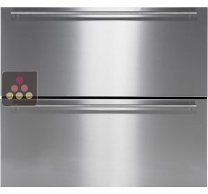 Set of 2 panelable stainless steel door fronts for drawer refrigerator NORCOOL