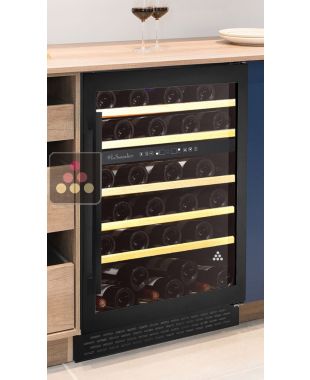 Dual temperature built-in wine cabinet for service La SOMMELIERE