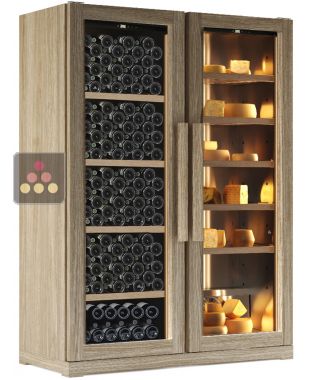 Combination of a mono-temperature wine cabinet and a cheese cabinet - Storage equipment CALICE