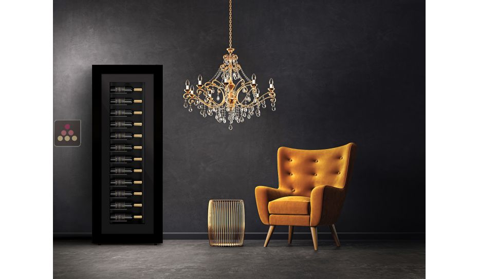 Refrigerated wine frame display for 12 bottles