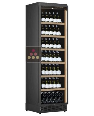 Single temperature built in wine cabinet for storage or service - Inclined bottles display - Left hinged - Exhibition model CALICE