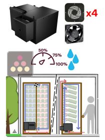 Monobloc air conditionner 2 temperature for wine cabinet without underfloor space 680W - Up evacuation - Cooling and humidifying FRIAX