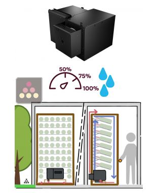 Monobloc air conditionner 1 temperature for wine cabinet without underfloor space 800W - Up evacuation - Cooling and humidifying FRIAX