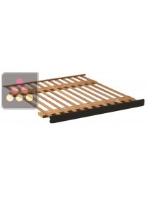 Wooden storage rack with black pediment for Le Chai LMV1900 wine cellar LE CHAI