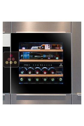 Dual temperature built in wine service cabinet for service self-ventilated- Push/Pull opening