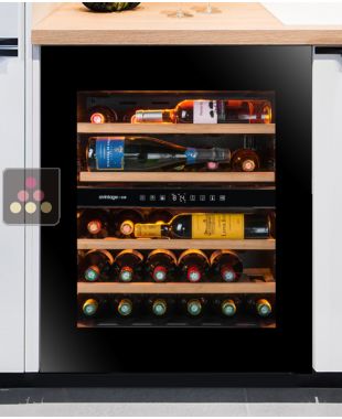 Self ventilated wine cellar with 2 serving temperatures - Push/Pull opening AVINTAGE